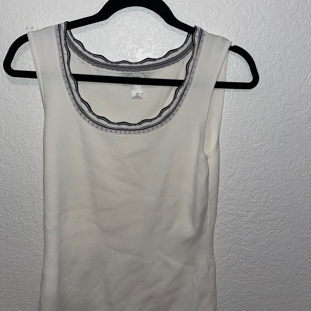 Ann Taylor shirt black white M